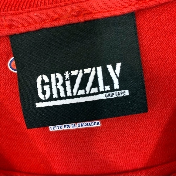 Grizzly Griptape X Champion Collaboration Red Tee - Picture 5 of 7